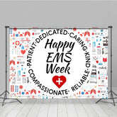 Aperturee - Aperturee Various Medical Equipment Happy EMS Week Backdrop